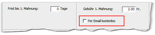 Mahnungen keine Schreibgebuehr Email